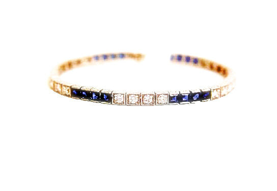 SQUARE CUT BLUE SAPPHIRE 6.10 CTTW ROUND BRILLIANT CUT
