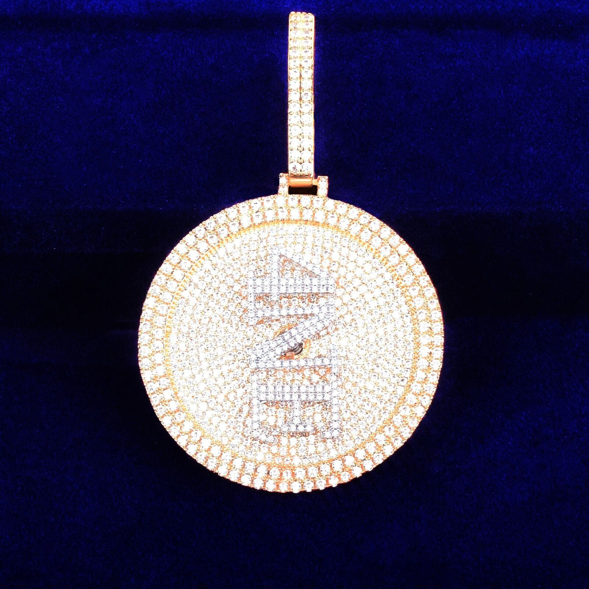 Custom Name Necklace for Men Real Gold Plated Hip Hop Jewelry Rotating Pendants