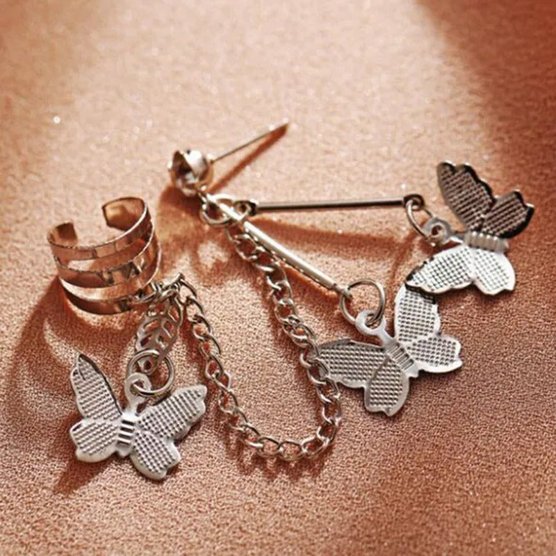 New Exquisite Butterfly Earrings Korean Version of Women'S Fashion Temperament T