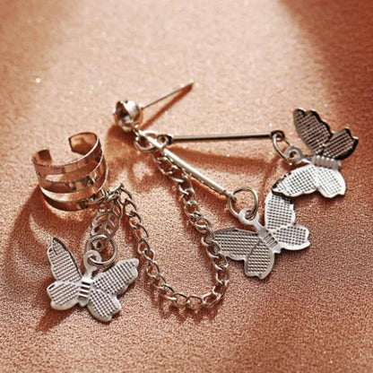 New Exquisite Butterfly Earrings Korean Version of Women'S Fashion Temperament T
