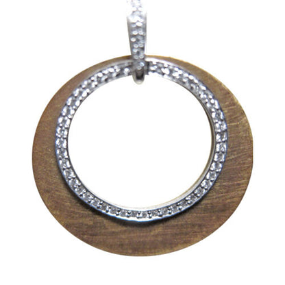 DIAMOND ROUND BRILLIANT SHAPE PENDANT SET IN WHITE GOLD