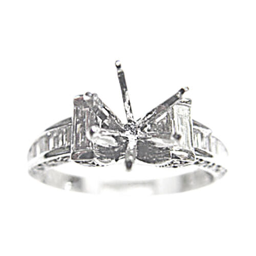 DIAMOND BAGUETTE CHANNEL SET ROUND BR FRONT BACK SET DIAMOND SETING DIAMOND RING