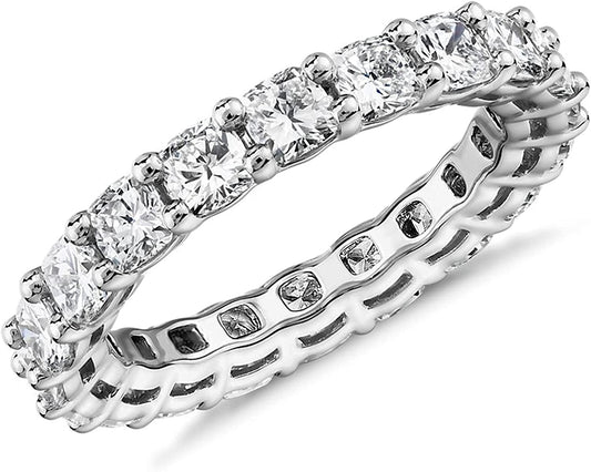 14K Gold Plated Rings Cubic Zirconia Love Ring | 3Mm Cushion Cut Stackable Rings