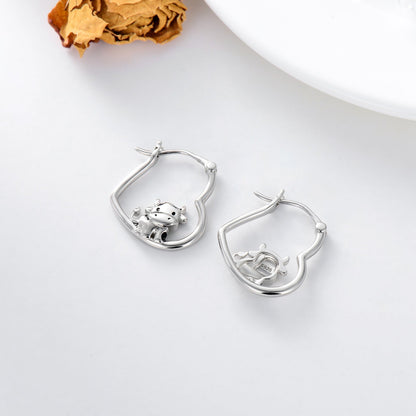 Cow Earrings 925 Sterling Silver Hypoallergenic Cow Hoop Earrings Cow Jewelry Gi