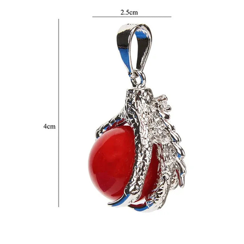 Natural Stone Dragon Claw Pendants for Necklace Pink Quartz Tiger Eye Lapis Lazu