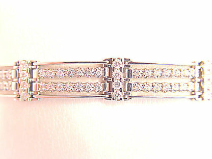 MENS ROUND BRILLIANT CUT DIAMOND PRONG SET LINK BRACELET