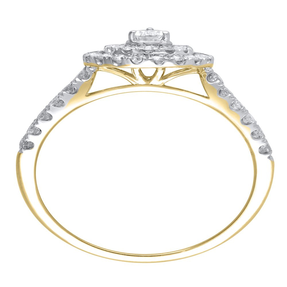 1 Carat T.W. (I2 Clarity, H-I Color) Brilliance Fine Jewelry Pear Cut Diamond En