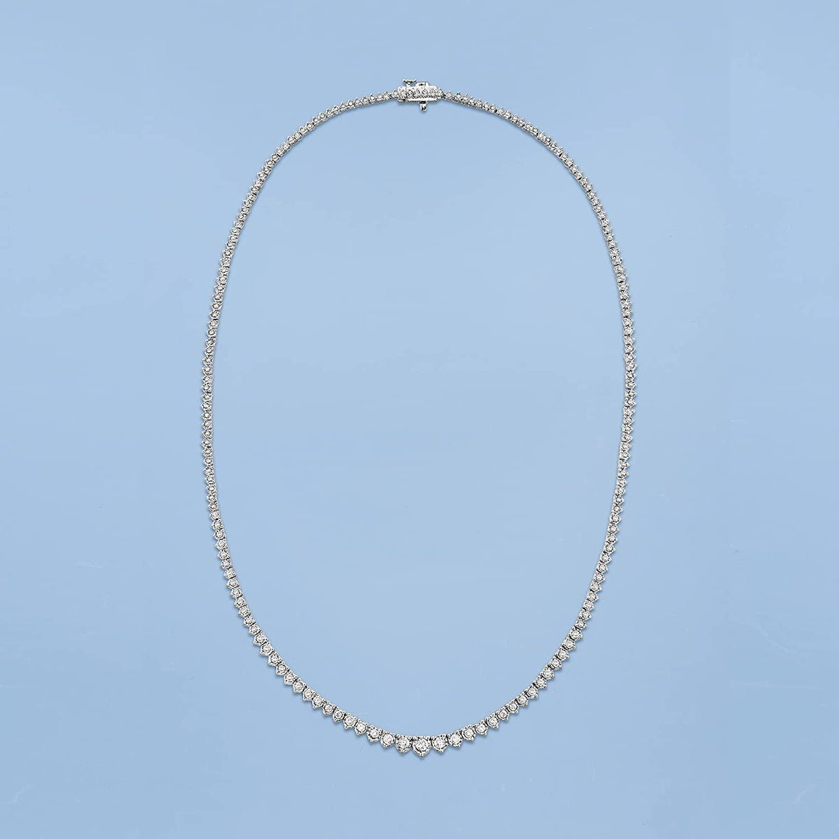 3.00 Ct. T.W. Diamond Tennis Necklace in Sterling Silver