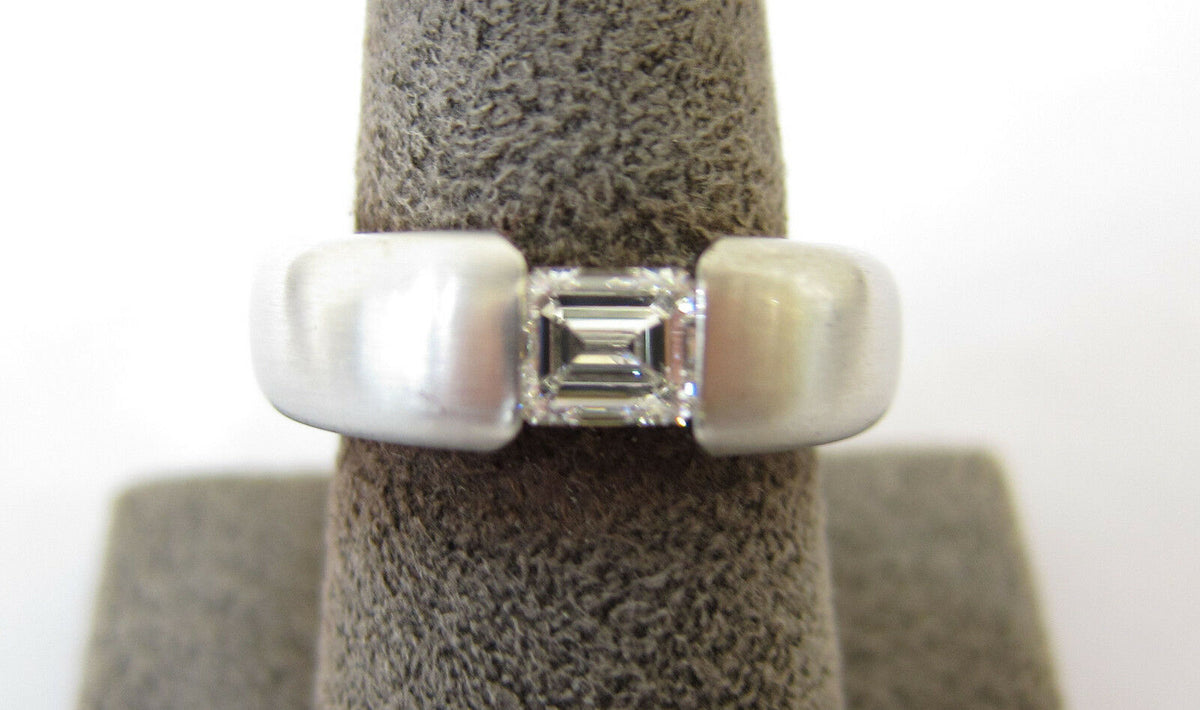 GIA CERTIFIED VERY HEAVY PLATINUM EMERALD SHAPE DIAMOND