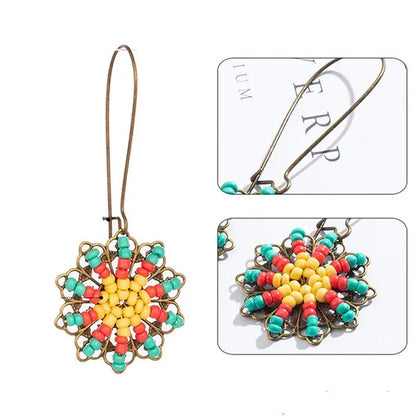 Tassel Earrings Personality Flower Handmade Jewelry