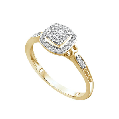 Color of Love 1/6 Cttw Diamond Promise Ring in 10KT Yellow Gold (I3)