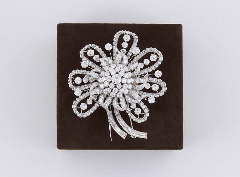 DIAMOND ANTIQUE PIN DIAMOND BROOCH CIRCA DIAMOND PI 1930'S ESTATE DIAMOND BROOCH
