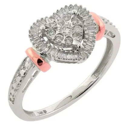 0.23 CT T.W. Diamond Heart Ring in 14K Gold