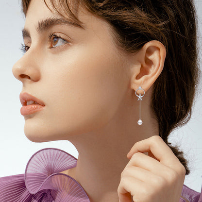 Starfish Earrings 925 Sterling Silver Starfish Earrings for Women Dangle Ocean S