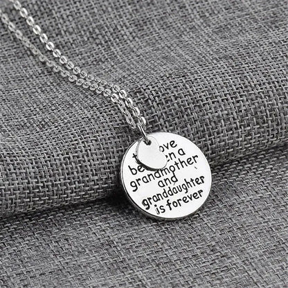 Ladies Fashion round Tag Necklace Holiday Gift Fashion Jewellery