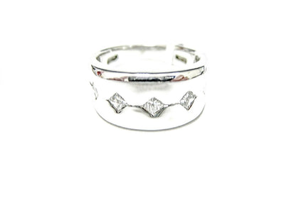 PRINCESS DIAMOND MENS BAND FIVE DIAMOND SET BEZEL SET DIAMOND BAND MEN RING