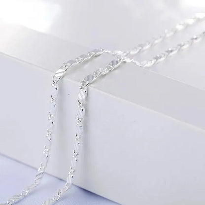 New Fashion Luxury Exquisite Men and Women Fashion Solid Chain Necklace 2Mm Wide