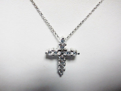 DIAMOND ELEVEN STONE SET PRONG SET CROSS PENDANT INCLUDED