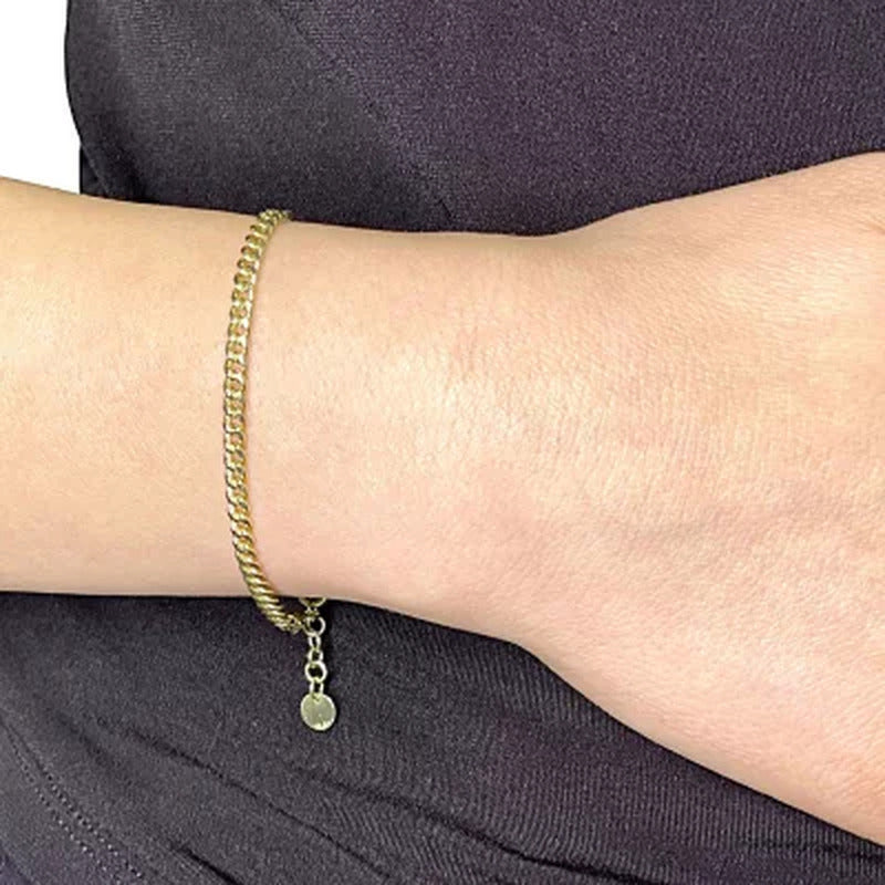 14K Yellow Gold Curb Bracelet