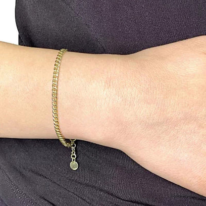 14K Yellow Gold Curb Bracelet