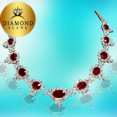 Ruby and Diamond Necklace 32.38 ct ruby 46.07 ct diamond