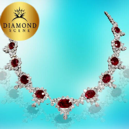 Ruby and Diamond Necklace 32.38 ct ruby 46.07 ct diamond