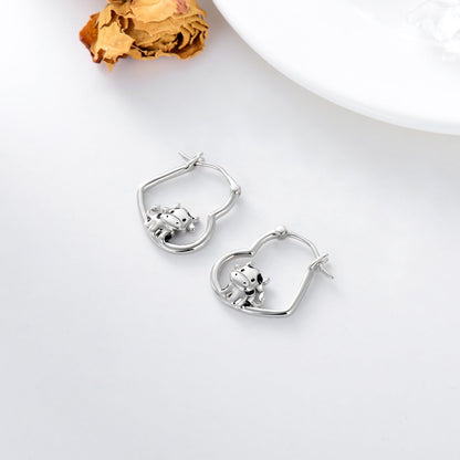 Cow Earrings 925 Sterling Silver Hypoallergenic Cow Hoop Earrings Cow Jewelry Gi