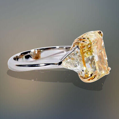 5 Carat Fancy Yellow Engagement Ring GIA Certified 5.02 CT