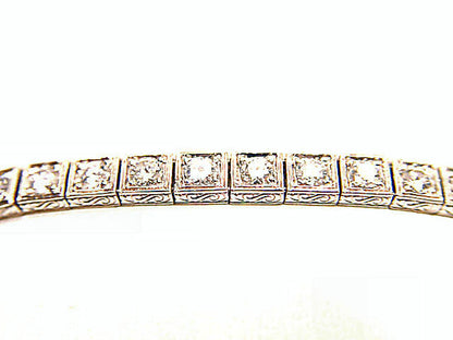 6.29 CT 27 ROUND BRILLIANT CUT DIAMONDS SET IN 4 PRONGS BOX SET TENNIS BRACELET