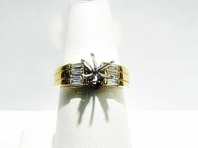 DIAMOND 6 BAGUETTE SHAPE SETTING 6 PRONG SET FOR 6.50MM STONE