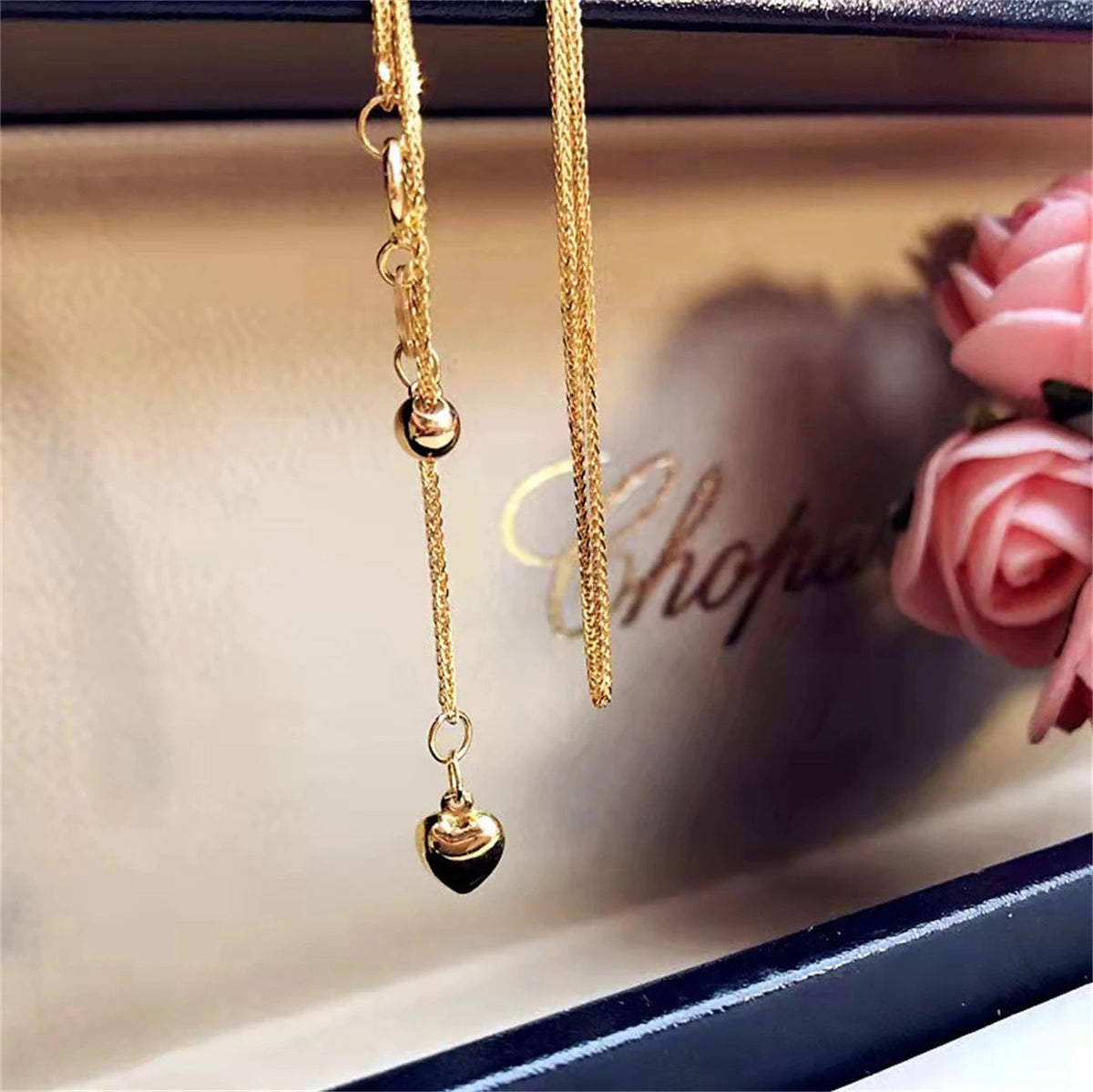 Necklace Chains for Jewelry Making18K Solid Double O Chain Necklace Yellow Rose