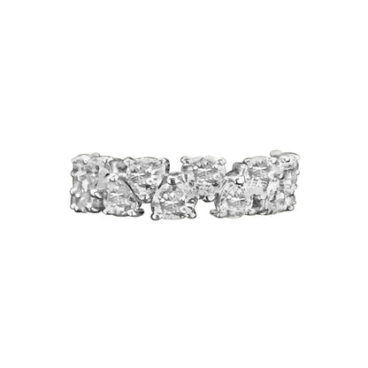 DIAMOND PEAR SHAPE SET ALTERNATING UP AND DOWN STYLE ALL THE WAY AROUND 18 K