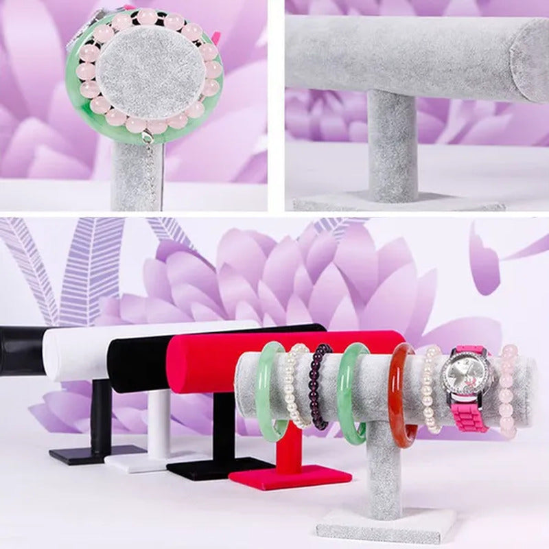 Portable Velvet Bracelet Bangle Necklace Display Stand Holder Watch Jewelry Orga