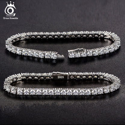 Authentic 925 Sterling Silver Tennis Chain Bracelet Moulding Process
