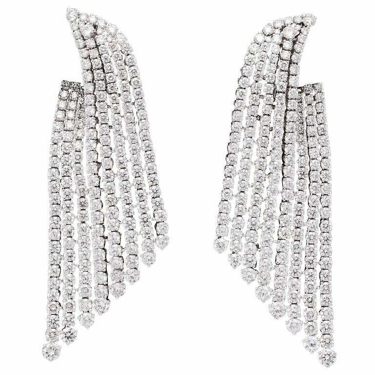 Diamond Dangle Earrings