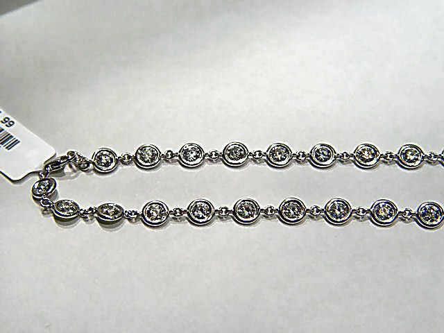 DIAMOND 48 STONE ROUND BR SHAPE BEZEL SET POLISH SET WHITE GOLD 7.99 CT G VS 1 2