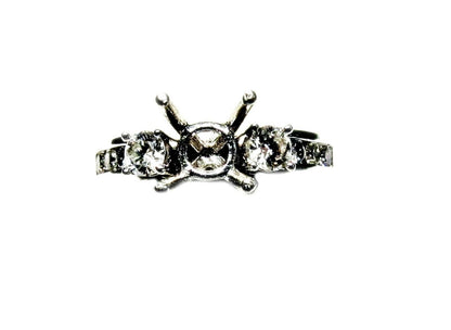 DIAMOND ROUND BRILLIANT SETTING ANTIQUE STYLE SETTING ENGAGEMENT SETTING