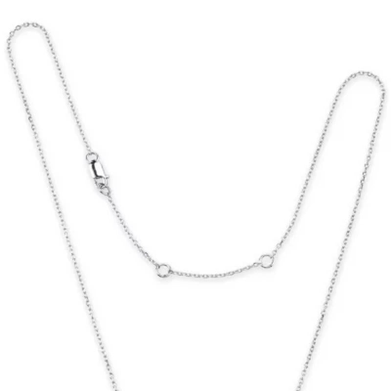 Sterling Silver Dancing Gemstone Circle with 0.05 CT. T.W. Diamonds Pendant