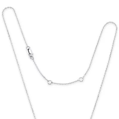 Sterling Silver Dancing Gemstone Circle with 0.05 CT. T.W. Diamonds Pendant
