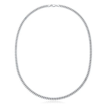 Italian Sterling Silver 5Mm Solid Cuban Chain, 22"