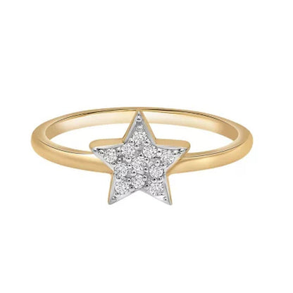 0.10 CT. T.W. Diamond Star Ring in 14K Gold (I, I1)