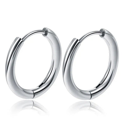 1 Pair Women/Man Stainless Steel Small Hoops Earring Piercing Ear Cartilage
