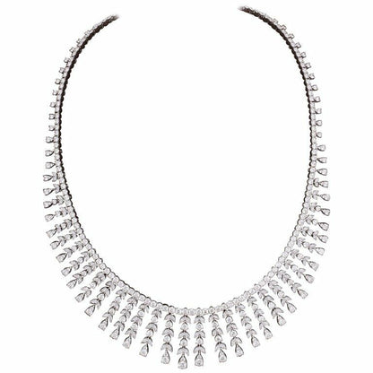Over 20 Carat Diamond Drop Necklace  22.06 carats  18k white gold