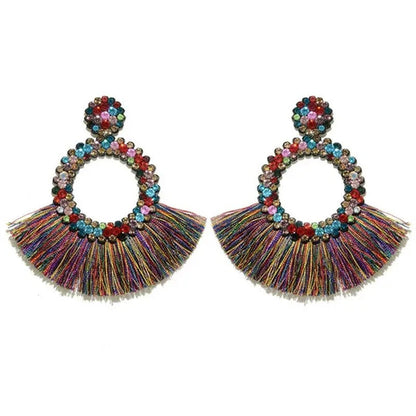 Tassel Earrings Women Punk Earings Fashion Jewelry Hanging Crystal Star Girls Ea