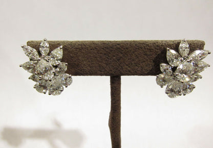 DIAMOND TWELVE PEAR SHAPE EIGHT MARQUISE SHAPE DIAMOND HUGGIE DIAMOND EARRING
