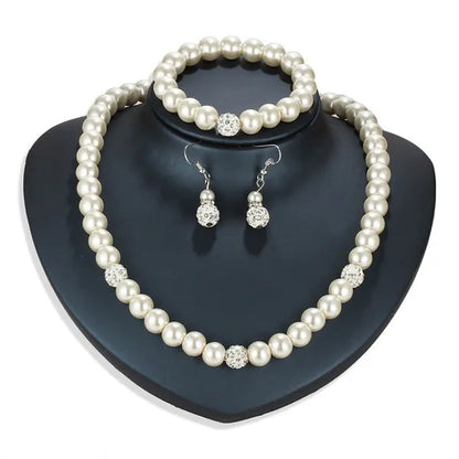 Fashion Elegant Women Jewelry Sets Gift Diamond Wedding Bridal Jewelry Imitation