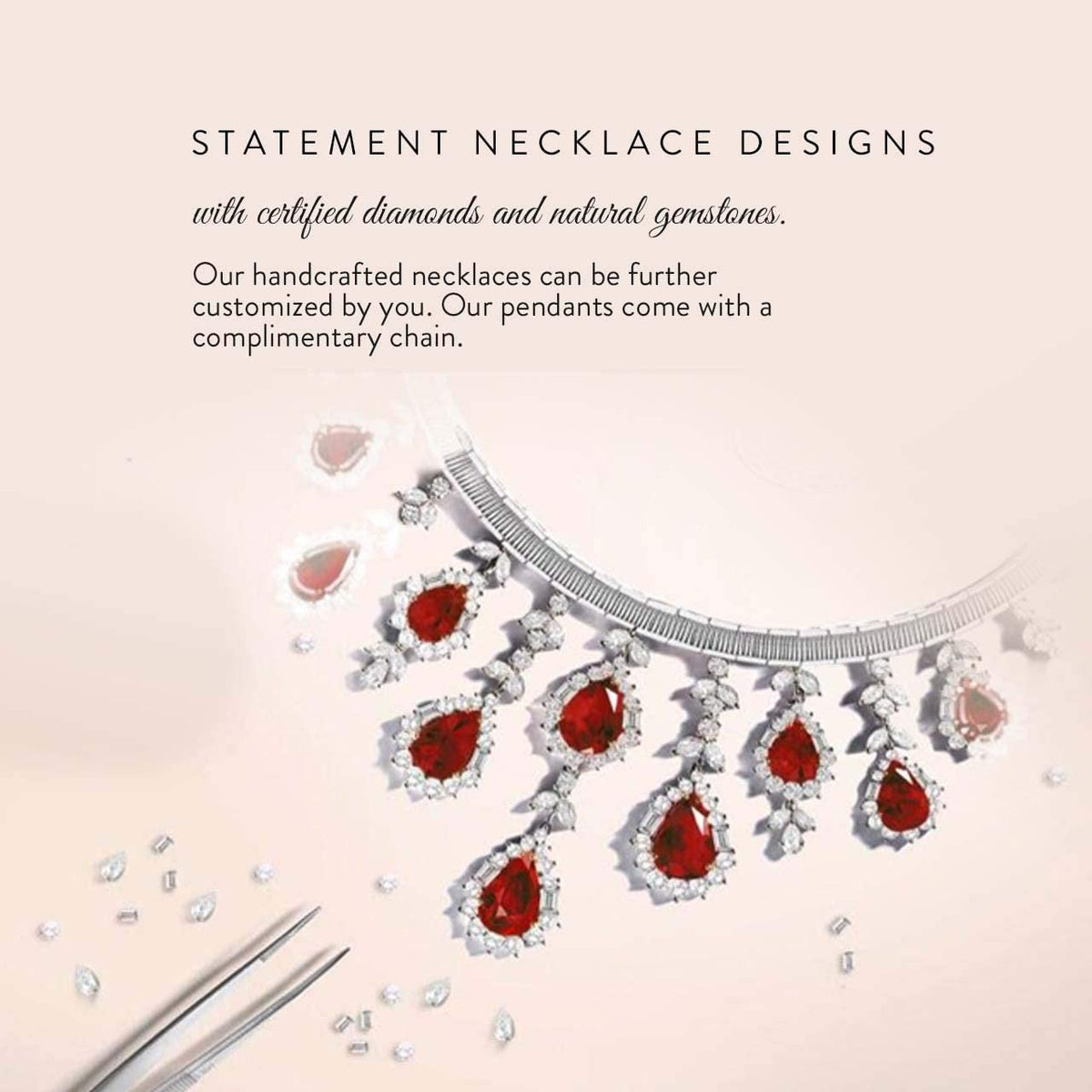Natural and Certified Gemstone and Diamond Butterfly Petite Necklace in 14K Whit