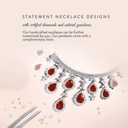 Natural and Certified Gemstone and Diamond Butterfly Petite Necklace in 14K Whit