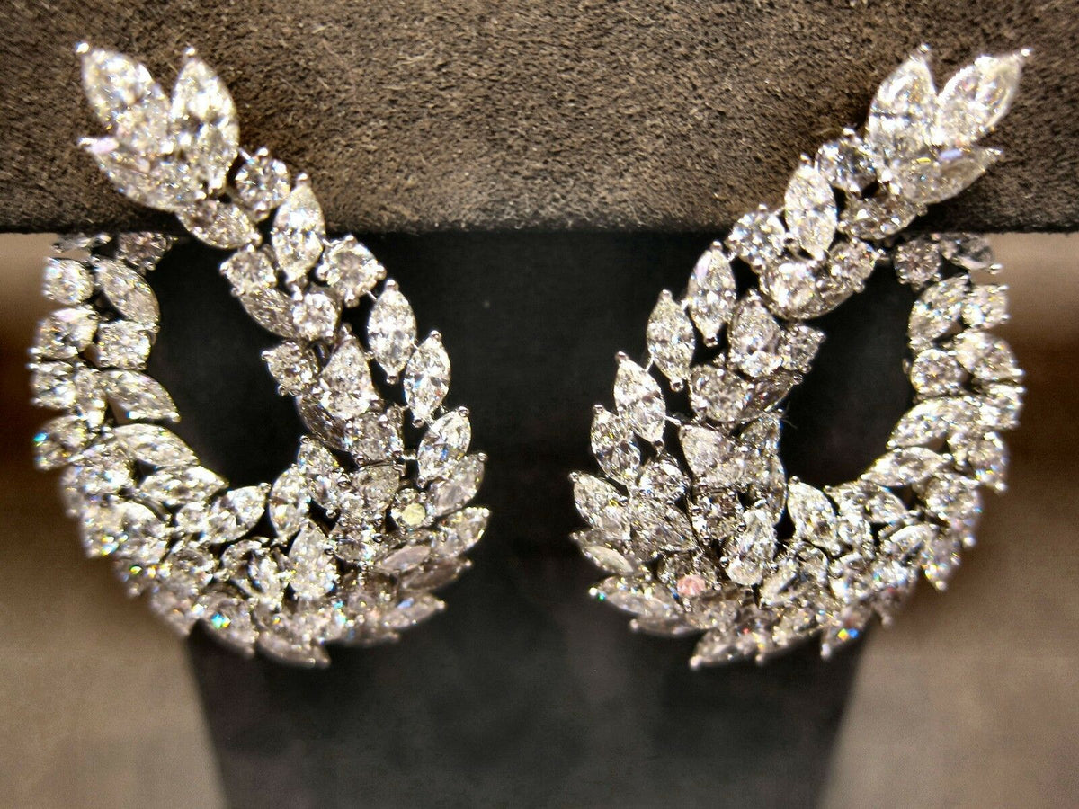 DIAMOND EARRING PEAR ROUND BRILLIANT MARQUISE SHAPE SET DIAMOND EARRING
