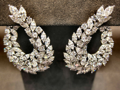 DIAMOND EARRING PEAR ROUND BRILLIANT MARQUISE SHAPE SET DIAMOND EARRING